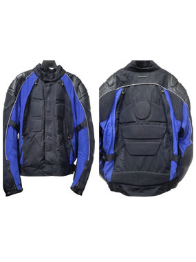 First Gear Full-Zip High-Performance Leather-Tex Motorcycle Jacket Men's 2XL